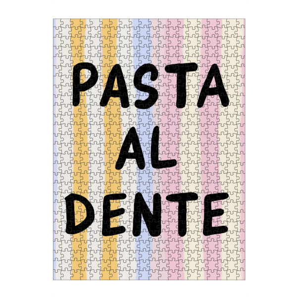 Puzzle Ravensburger "Pasta al dente, Streifen Chic" artboxONE - Typografie,Essen & Trinken,Geometrie