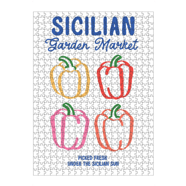 Puzzle Ravensburger "Sicilian Garden Market Peppers" artboxONE - Essen & Trinken