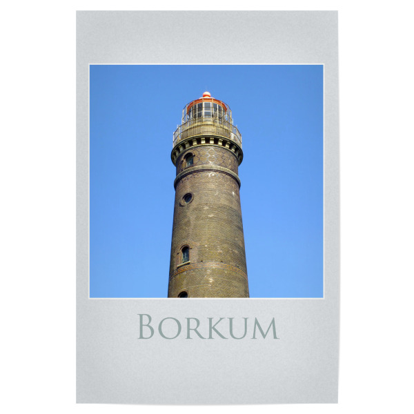 Poster 30x20 cm "Borkumer Leuchtturm" artboxONE - Reise,Architektur,Reise / Strand und Meer,Reise / Länder