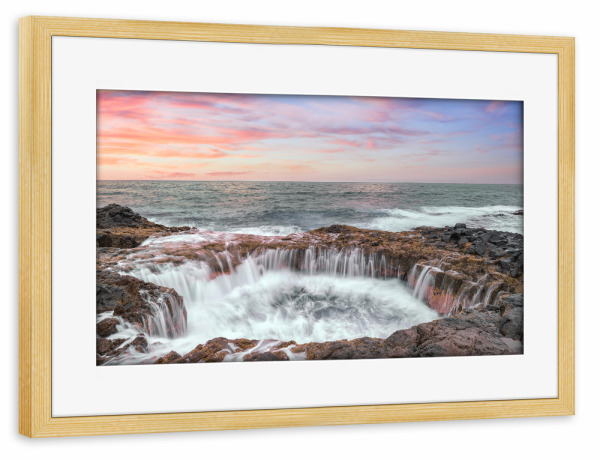Poster mit Rahmen kiefer "El Bufadero Gran Canaria" artboxONE - Natur,Reise,Reise / Strand und Meer