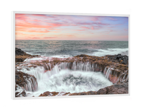 Poster mit weißem Rahmen "El Bufadero Gran Canaria" artboxONE - Natur,Reise,Reise / Strand und Meer