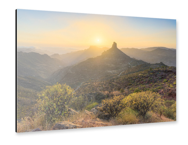 Alu-Dibond "Roque Bentayga auf Gran Canaria" 30x20 cm artboxONE