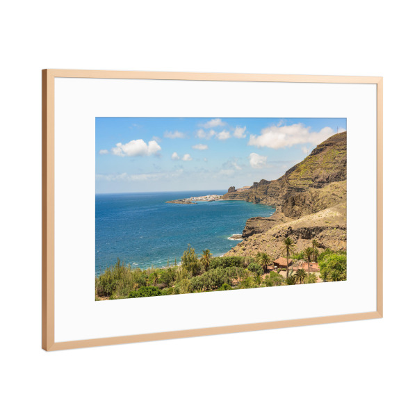 Poster mit Rahmen Kupfer "Puerto de las Nieves Gran Canaria" artboxONE - Natur,Reise,Reise / Länder