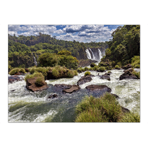 Puzzle Ravensburger "Der Iguazu" artboxONE - Natur - Iguazu,Argentinien,Brasilien,Wasserfall,Landschaft,Fluss,Natur,Südamerika - Bild iguazu