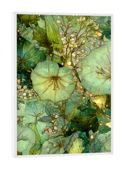Poster mit weißem Rahmen "Magische Natur floral e" artboxONE - Natur,Floral - Natur,Blumen,Blumen,Botanische,Blätter,Blatt