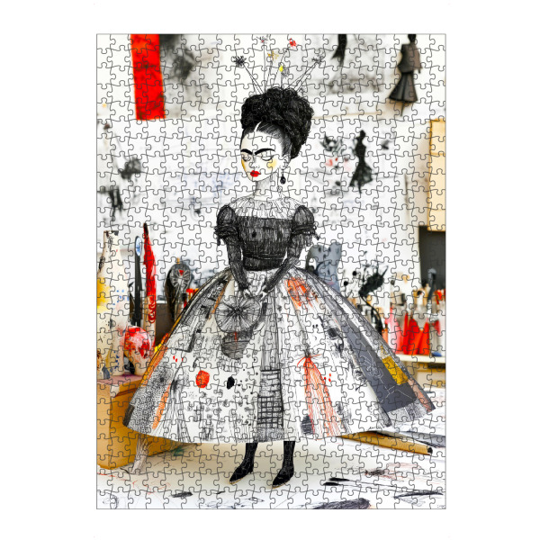 Puzzle Ravensburger "Frida Porträt s" artboxONE - Menschen - Frida,Frida kahlo,Porträt,Frau,Mädchen,Mode,Künstlerin - Bild frida