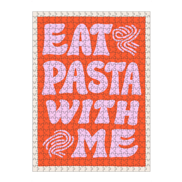 Puzzle Ravensburger "Iss Pasta mit mir" artboxONE - Typografie,Essen & Trinken,Buchstaben