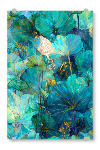 Acrylglasbild "Magische Natur floral h" artboxONE - Natur,Floral - Natur,Blumen,Blumen,Botanische,Blätter,Blatt