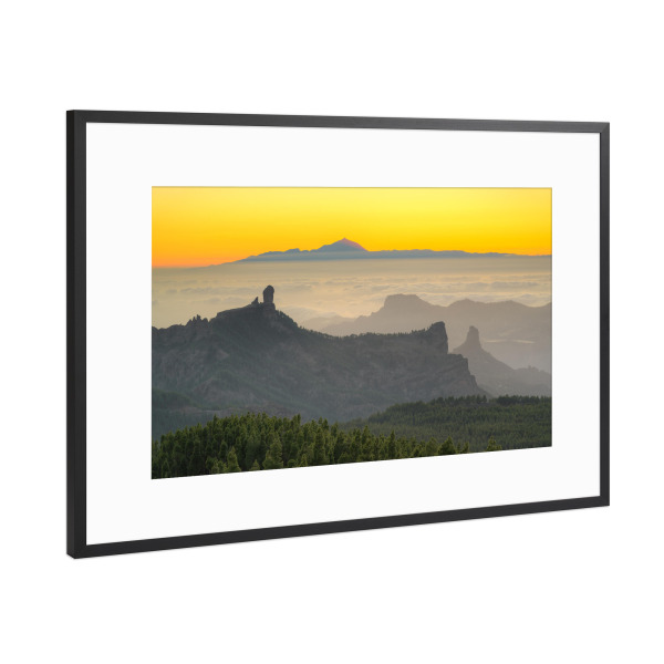 Poster mit Rahmen Schwarz (Metallic) "Abend auf Gran Canaria" artboxONE - Natur,Reise,Reise / Länder