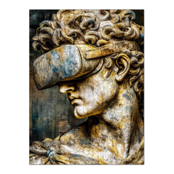 Puzzle Ravensburger "Vision David Reloadeed" artboxONE - Fiktion,Lustig - David,Leonardo da vinci,Skulptur,Kunst,Gute stimmung - Bild david