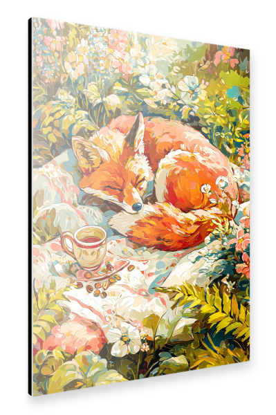 Alu-Dibond "Fox Animal Art G" 30x20 cm artboxONE