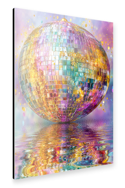 Alu-Dibond "Disco Ball Funky Musik" 75x50 cm artboxONE