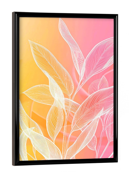 Poster mit schwarzem Rahmen "Blumen und Blätter aj" artboxONE - Natur,Floral - Natur,Blumen,Blumen,Botanische,Blätter,Blatt,Blumen,Garten