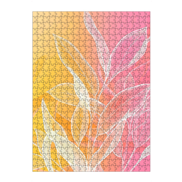 Puzzle Ravensburger "Blumen und Blätter aj" artboxONE - Natur,Floral - Natur,Blumen,Blumen,Botanische,Blätter,Blatt,Blumen,Garten - Bild natur