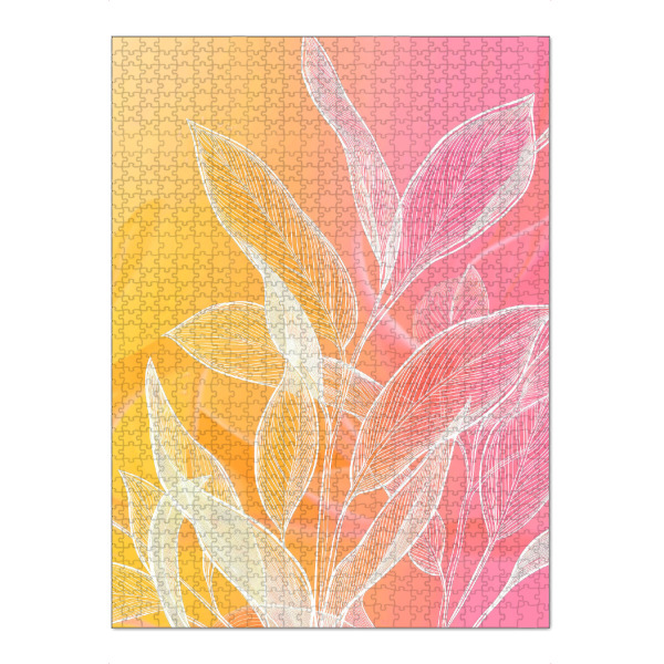 Puzzle Ravensburger "Blumen und Blätter aj" artboxONE - Natur,Floral - Natur,Blumen,Blumen,Botanische,Blätter,Blatt,Blumen,Garten - Bild natur