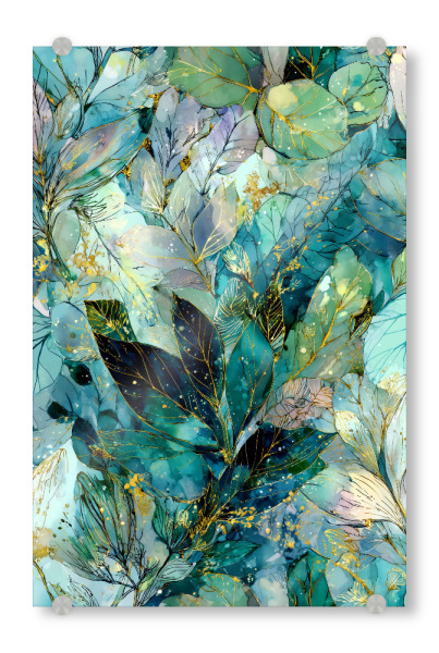 Acrylglasbild "Magische Natur floral a" artboxONE - Natur,Floral - Natur,Blumen,Blumen,Botanische,Blätter,Blatt