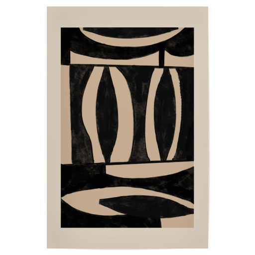 Geometric Abstract Black Beige