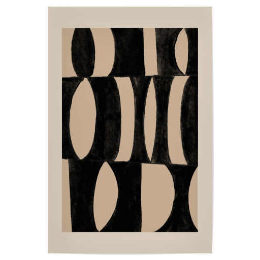 Abstract Black & Beige Geometric