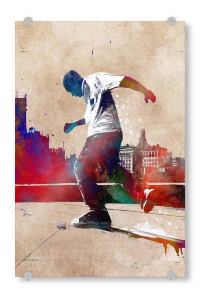 Acrylglasbild "Breakdancer Sport Art a" artboxONE - Sport,Sport / Motivation - Sport,Breakdancer,Grafik,Spiel,Musik