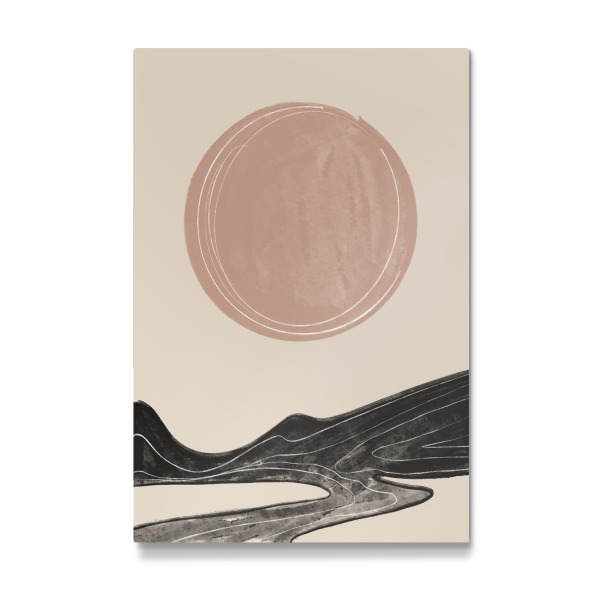 Galerie-Print "Abstrakte beige Sonne und Wellen" 30x20 cm artboxONE