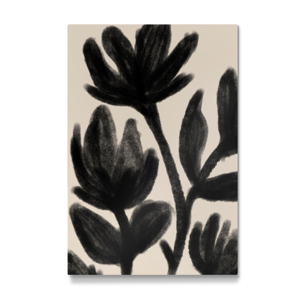 Galerie-Print "Abstract Black Floral Botanical" 75x50 cm artboxONE