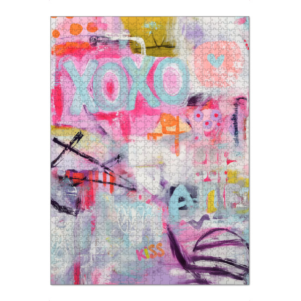 Puzzle Ravensburger "Kuss und Umarmung" artboxONE - Typografie,Abstrakt,Liebe
