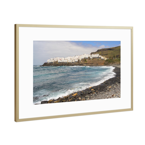 Poster mit Rahmen Gold "El Roque auf Gran Canaria" artboxONE - Natur,Reise,Reise / Länder