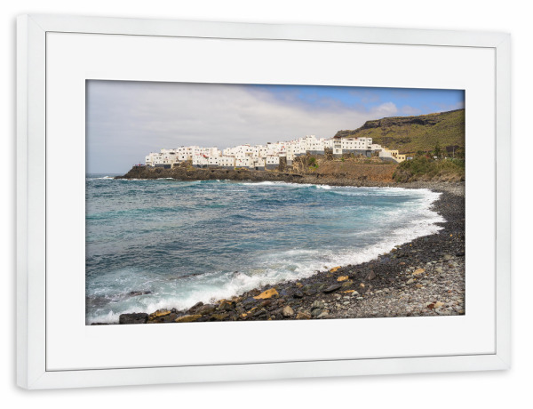 Poster mit Rahmen weiß "El Roque auf Gran Canaria" artboxONE - Natur,Reise,Reise / Länder