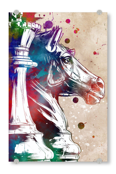 Acrylglasbild "Schachsportkunst f" artboxONE - Sport,Sport / Motivation - Schach,Schachbrett,Chessmaster,Sport,Spiel