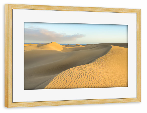 Poster mit Rahmen kiefer "Dünen von Maspalomas Gran Canaria" artboxONE - Natur,Reise,Reise / Strand und Meer