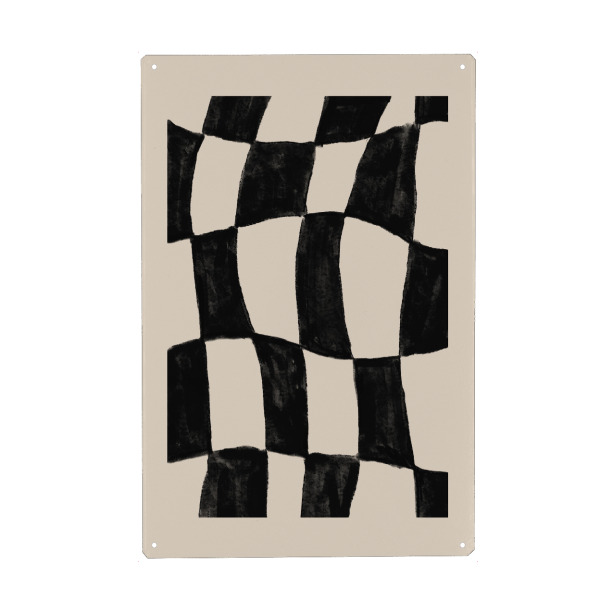 Holzbild "Verzerrte Schachbrettkunst" artboxONE - Abstrakt,Geometrie