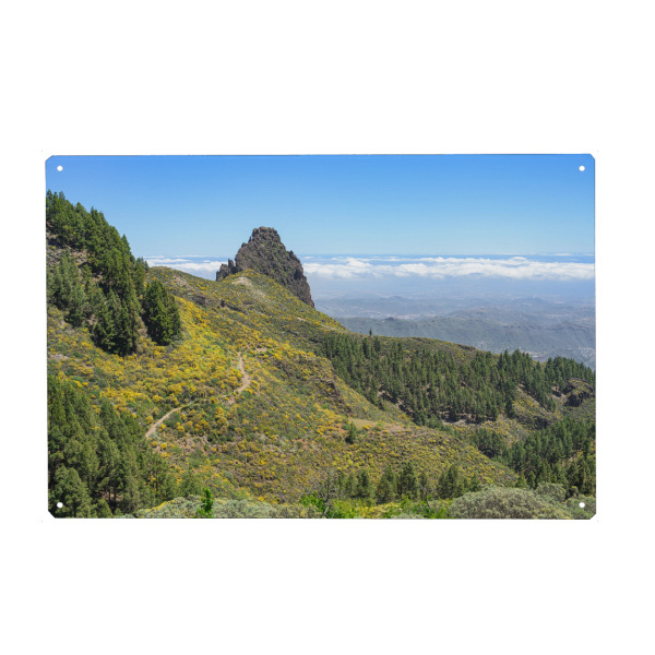 Metall Poster "Mirador Caldera los Marteles" artboxONE - Natur,Reise,Reise / Länder