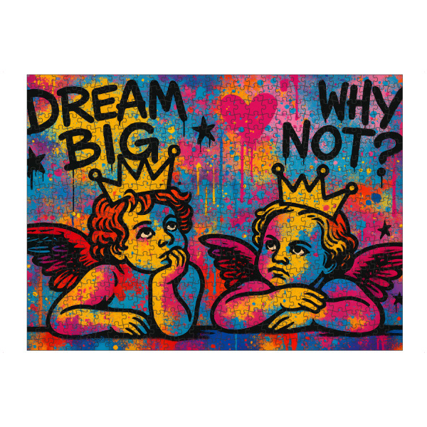 Puzzle Ravensburger "Dream Big, Why Not" artboxONE - Comic,Abstrakt,Fiktion