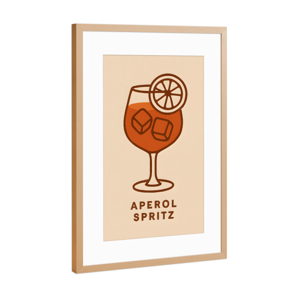 Poster mit Rahmen Kupfer "Aperol Spritz – Sommerfeeling" artboxONE - Essen & Trinken,Essen & Trinken / Alkohol