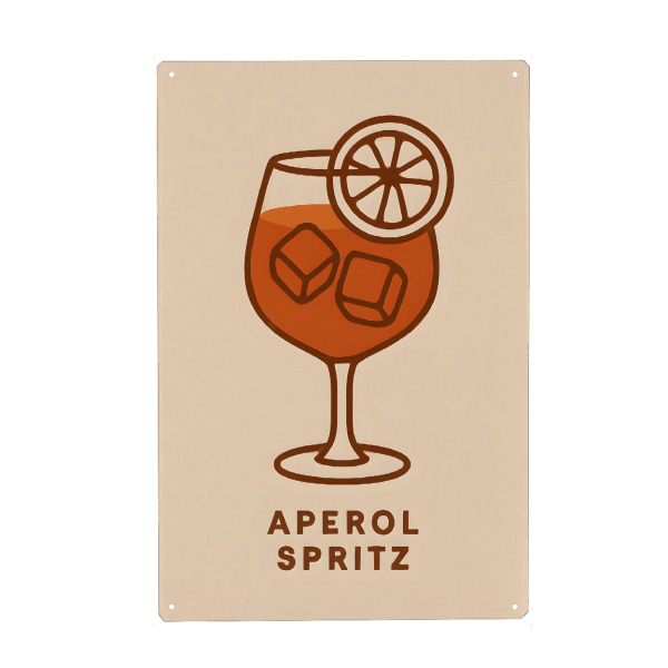 Metall Poster "Aperol Spritz – Sommerfeeling" artboxONE - Essen & Trinken,Essen & Trinken / Alkohol
