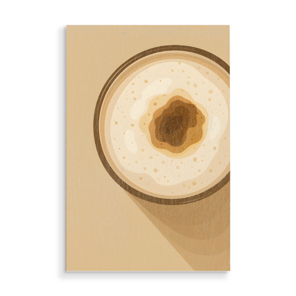 Holzbild "Morgenkaffee" artboxONE - Essen & Trinken,Abstrakt