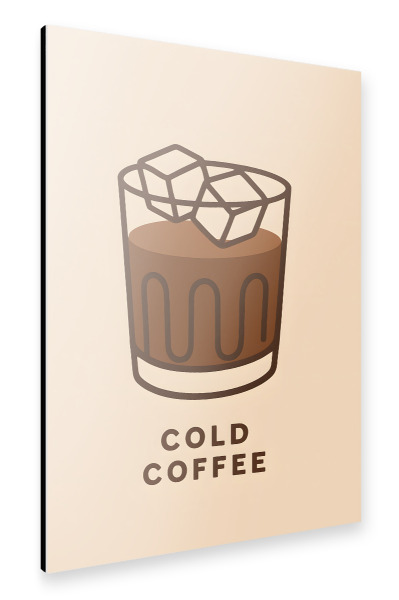 Alu-Dibond "Cold Coffee Minimal Style" 75x50 cm artboxONE