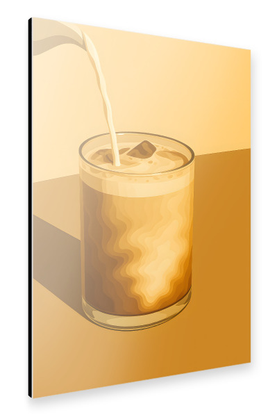 Alu-Dibond "Eiskaffee im Sonnenlicht" 75x50 cm artboxONE