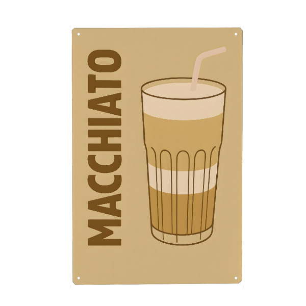 Holzbild "Macchiato Minimal Art" artboxONE - Essen & Trinken