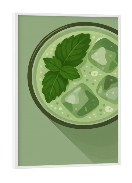 Poster mit weißem Rahmen "Frischer Mojito" artboxONE - Essen & Trinken,Essen & Trinken / Alkohol
