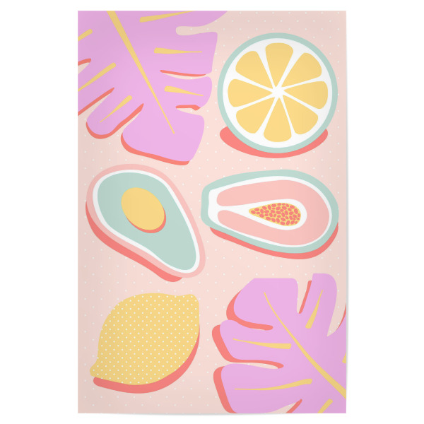 Poster 30x20 cm "Tropensaft Pop" artboxONE - Natur,Essen & Trinken / Obst & Gemüse