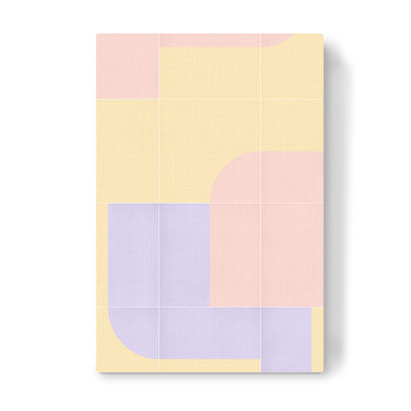 Leinwandbild "Retro -Fliesen siebzehnten" artboxONE - Abstrakt,Geometrie - Fliesen,Modern,Verspielt,Kurven,Pastellfarben,Farbblocks,Geometrische form