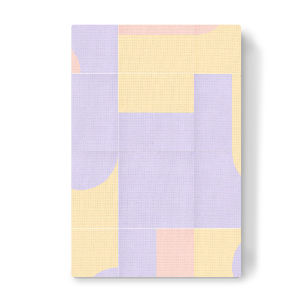 Leinwandbild "Retro -Fliesen achtzehnt" artboxONE - Abstrakt,Geometrie - Fliesen,Modern,Verspielt,Kurven,Farbblocks,Geometrische form,Pastelfarben