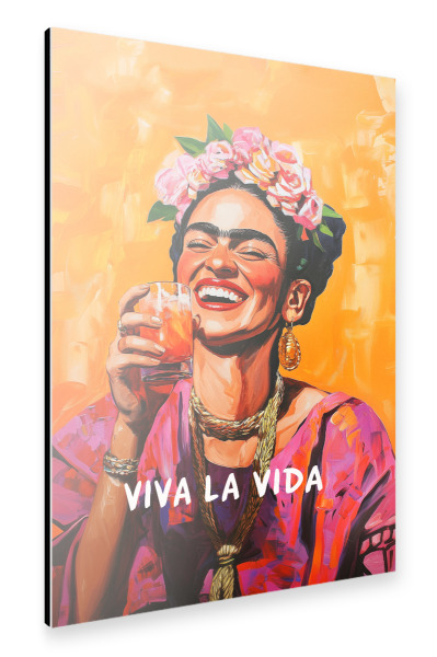 Alu-Dibond "Frida's Lebensfreude" 30x20 cm artboxONE