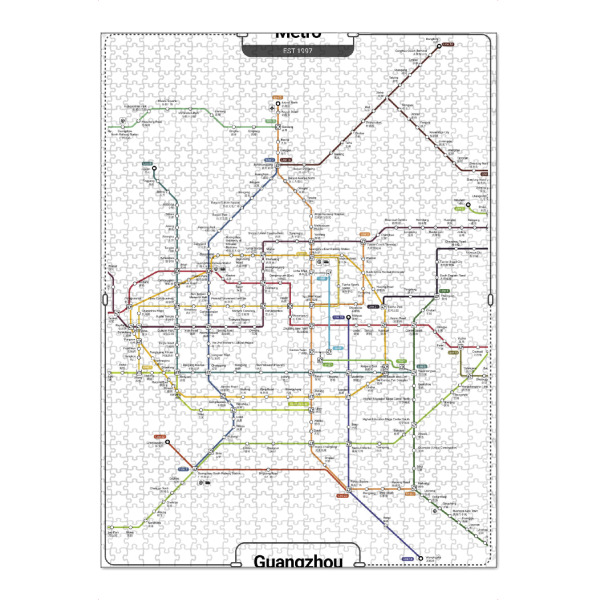 Puzzle Ravensburger "U -Bahn - Guangzhou" artboxONE - Städte,Architektur,Kartografie