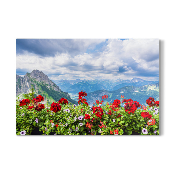 Galerie-Print "Bergblick mit Blumen" 30x20 cm artboxONE