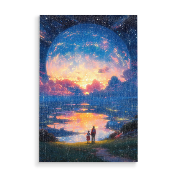 Holzbild "Stern mit dir" artboxONE - Natur,Reise,Für Kinder,Für Papa,Galaxy