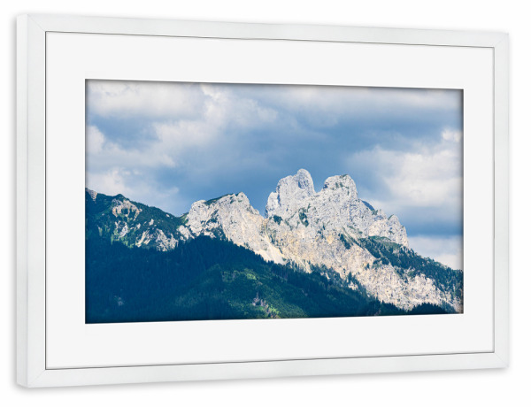Poster mit Rahmen weiß "Gehrenspitze in Österreich" artboxONE - Natur,Reise,Reise / Länder