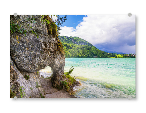 Acrylglasbild "Weißensee mit Felsentor" artboxONE - Natur,Reise