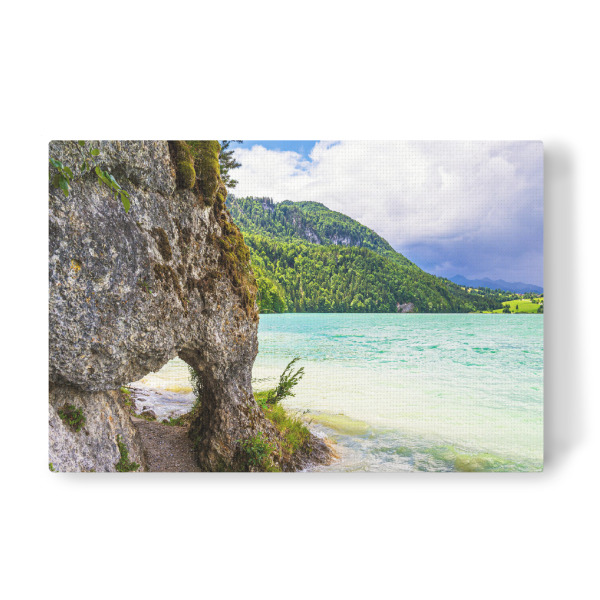 Leinwandbild "Weißensee mit Felsentor" artboxONE - Natur,Reise
